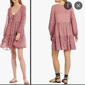 Sanctuary floral long-sleeved babydoll dress 🌸